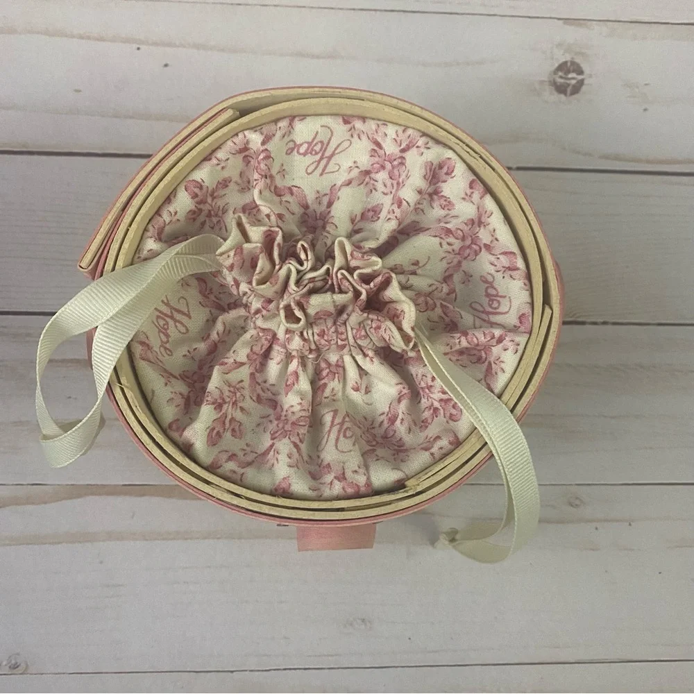 Longaberger Breast American Cancer Society Basket Horizon Of Hope 2006 Pink